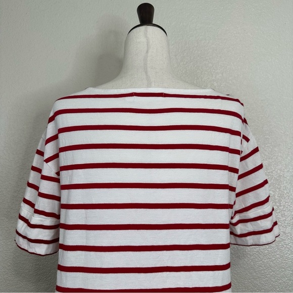 Anthropologie Pilcro and the Letterpress Red White Striped Top, Sz Large - Picture 9 of 13